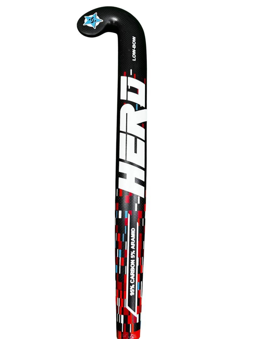 Field Hockey Stick Hero 95% Carbon 5% Aramid + Carbon Cloth Size 36.5 & 37.5 Inch Maxi Head Shape Carve 24.7mm Low Bow Light Weight New Arrival