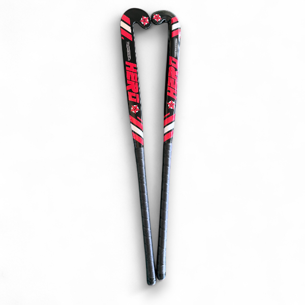 Field Hockey Stick Hero | 10% Carbon | Size 32, 34.5, 36.5" | Maxi Head | Carve 24.7mm Low Bow | Lightweight