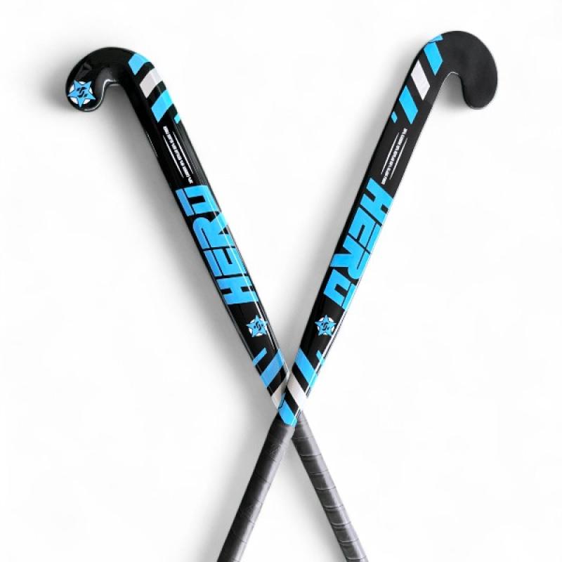 Field Hockey Stick Hero 30% Carbon Size 36.5 Inch Maxi Head Shape Carve 24.7mm Low Bow Light Weight
